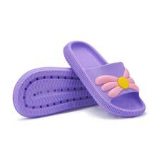 Cloud Flip Flops For Girls, Casual, Super Soft Flower - 紫色 - 查看 2