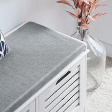 SoBuy Shoe Bench With Seat, Wardrobe Bench, Bench With Storage Space, Hall Bench, Shoe Chest, Chest Of Drawers, Shoe Rack With Seat, Narrow Bench, W X H X D Approx. 71 X 43 X 35 Cm FSR23-II - White - View 9