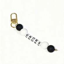 1pc Daisy Keychain, Devil's Eye/Daisy/Pearl, Customizable Letter, Multiple Color Options, Suitable As Christmas/Birthday Gift For Mother, Family, Friends