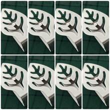 4/8/12pcs Tablecloth Clips, Stainless Steel Metal Tablecloth Clamps, Table Decor Clips, Sturdy & Easy To Use, Create Holiday Atmosphere, Leaf/Butterfly/Simulated Tableware Design - Silver - View 14