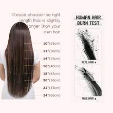 #1B Natural Black Clip-In Hair Extensions, 100% Human Hair, 7pcs Set, Seamless Clip-In, Remy Human Hair - S1B - View 11