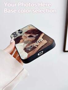 1 Stück personalisierter Silikonhülle mit Vollabdeckung und individuellem Foto-Motiv, kompatibel mit Apple 16, 15, 14, 13, 12, 11 Pro Max