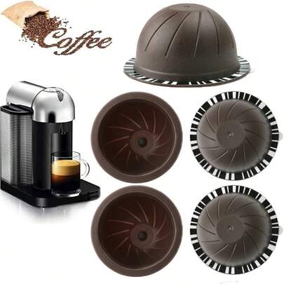 5-Piece Reusable Coffee Pod Refillable Coffee Capsule With Refills (150ml, 5 Pcs)
