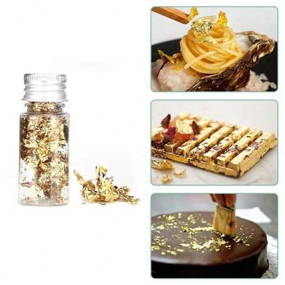 24K Edible Gold Foil Gold Leaf Sheets For Cake Decoration Steak Gold Paper Gold Flake Cooking Drink Food Dessert Gold Leaf