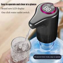 Electric Water Pump, Smart Home Bottled Water Purifier Automatic Water Dispenser, USB Rechargeable, Automatic Intelligent Mineral Water Bucket Water Dispenser, Home Water Dispenser Water Pump, Wireless Water Pump