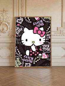 SANRIO Tranh treo tường Hello Kitty không khung, món quà lý tưởng cho phòng ngủ, phòng khách, hành lang, trang trí tường, trang trí mùa đông, trang trí phòng, quà sinh nhật và tốt nghiệp. - Nhiều màu - Xem 5
