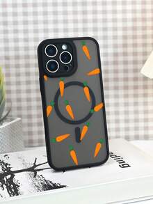 Niedlicher Karotten-Gemüse-Druck, lebendiger Foodie-Ästhetik-Chic-Stil, schützende magnetische Handyhülle, stoßfest, Geschenke für Frauen, Neuankömmling, kompatibel mit iphone17 pro max/17 pro/17/Air/16promax/16pro/16plus/16/15promax/15pro/15/14promax/14pro/14/13promax/13pro/13/12promax/12pro/12