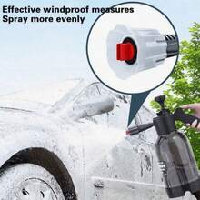 2L Car Hand Pump Sprayer Pneumatic Washer Foam Snow High Pressure Wash Bottle For Home Cleaning - Black - View 9