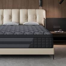 10"12"14" Queen Mattres Twin Full Queen King Size Bed Mattress In A Box, Hybrid Pocket Spring Breathable Cotton Layer Mattress For Motion Isolation & Silent Sleep, Lumbar Support & Pressure Relief, Medium Firm - Đen và trắng - Xem 8