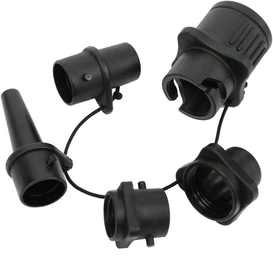 Kayak Air Valve Connector, Multi Function Boat Valve Adapter Inflation Surfboard Aessory For All Kinds Of Surfboards, Canoes, Kayaks, Inflatable Boats And Inflatable Beds, Multifunctional Connector, Gymnastics Mat Inflation Conversion Head - Black - View 1