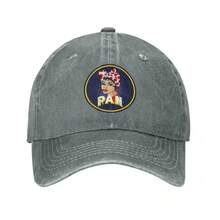 Harina Pan Arepa  Baseball Cap - Classic Distressed Washed Blue Snapback Cap, Adjustable For Men And Women, Lightweight And Breathable Cotton, Perfect For Outdoor Sports And Casual Wear, Casual Hat|Cultural Logo Cap|Breathable Headwear - 灰色的 - 查看 9