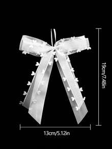 10/1件蕾丝蝴蝶结婚礼车椅派对装饰DIY，适用于蛋糕、糖果和礼品包装 - 彩色 - 查看 11
