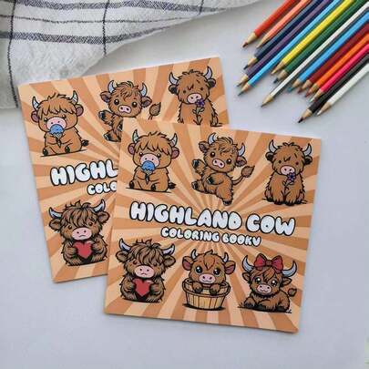 Upgraded Deluxe Version, 24 Thick Pages, 7.87*7.87 Inches, Cute Cow Coloring Book, Unique Cover, Suitable For Adults | Perfect Gift For Valentine's Day, Christmas, Halloween, New Year, Birthday And Parties - For Friends, Couples, Family And Colleagues, High-Quality Cow Coloring Book, Party Favors, Adult Coloring Books, Fun Patterns, Artistic Illustrations, Smooth Texture, Durable Pages, Hand-Drawn Art, Animal Themed Book, Gifts For Cow Lovers