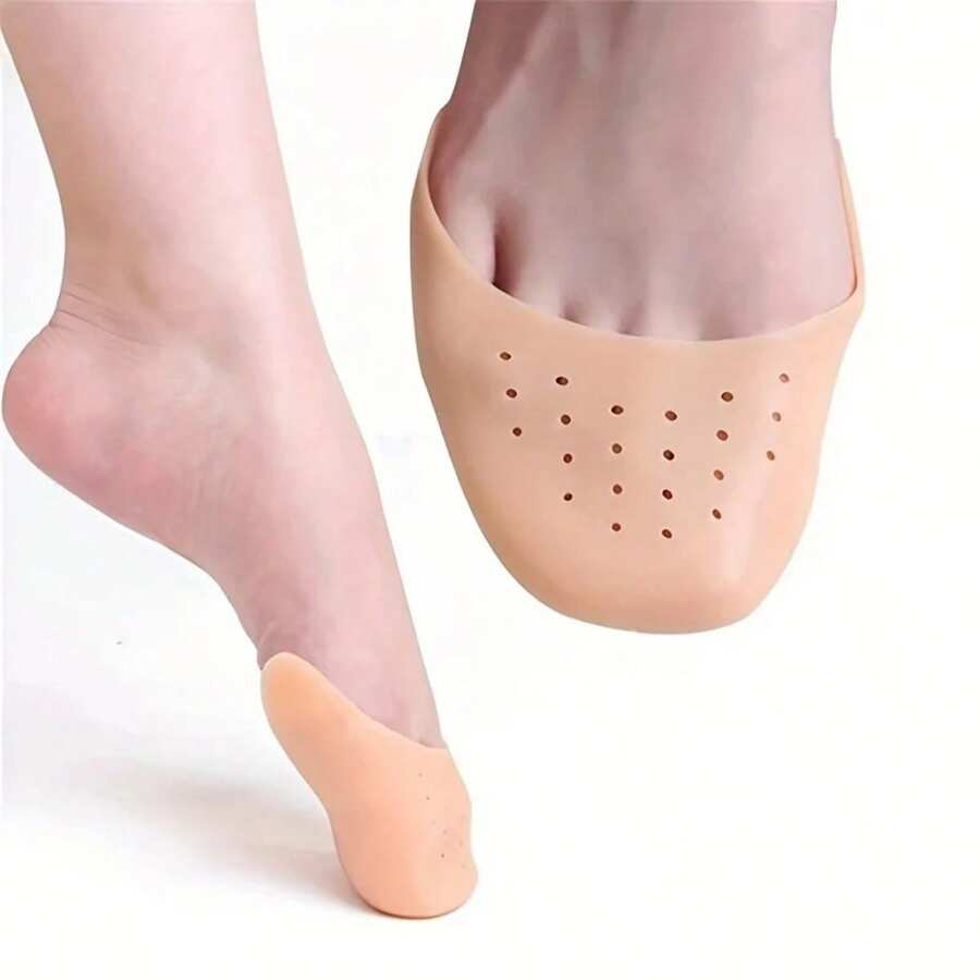 1 Pair TPR Toe Protector, Forefoot Pad, Dance Anti-Friction Sleeve, Anti-Pain/Breathable Non-Slip, Suitable For Ballet, High Heels, Essential For Dance Practice