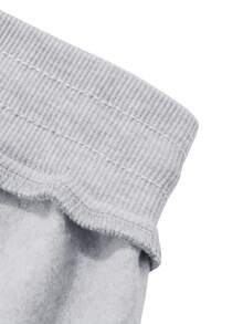 Big Belly Thin Velvet Pants Autumn And Winter New Men's Leg Binding Pants With Added Fat And Increased Weight, Loose Casual Pants With Added Velvet Warmth, Fashionable Sports Pants - Grey - View 4