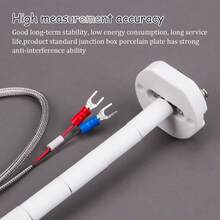 ZORZA - Juego de 1 sonda aislante de horno de cerámica tipo K para termopar, mide con precisión de 0 a 1600 °F para un control de temperatura supremo, estable y bajo consumo de energía (con extensión - albaricoque - Ver 5