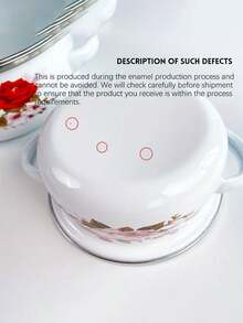 3pcs/Set Portable Multi-Function Mini Enamel Pot Set, Capacity 12cm/14cm/16cm, Non-Stick Cooking Pot, Suitable For Gas And Induction Cooktop, Kitchen Cookware, Outdoor Camping