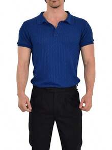 JOHN LEOPARD - Men's Knitted Polo Shirt - White - View 7