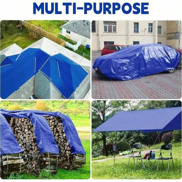 1pc Waterproof Sunshade Canopy, Extra Thick Tarpaulin, Suitable For Car, Home, Camping, Rain Cover, Protective Shield, Christmas Gift, Ideal New Year Present