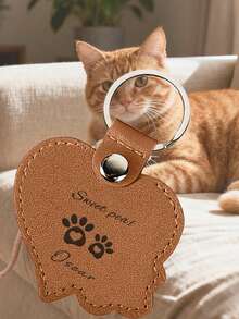 1pc Personalized Fashion Cat Paw Multi-Functional Keychain, Customizable Pet Memorial Hair Pouch, Supermarket Token Coin Storage Pendant, Gift For Pets, Family, Boyfriend/Girlfriend