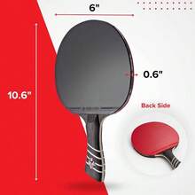 Peace Maker ALC - Professional Pong Paddle - Carbon Fiber Table Tennis Racket Producing Maximum Spin Control All Levels - Hard Carry Case Handle.