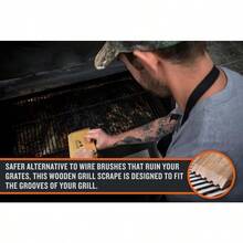 Traeger Grills BAC454 Wooden Grill Scraper Efficient And  BristleFree Grill Cleaning Tool For Pro Series Ironwood And Timberline Grills Ideal For Outdoor Cooking And Regular Grill Maintenance - as pic - View 4