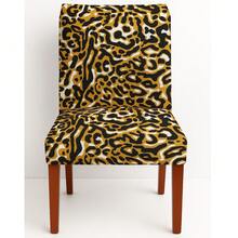 6-Seater Chair Cover Kit For Kitchen Dining Room Printed Gel Mesh Offer - Rust Brown - View 2