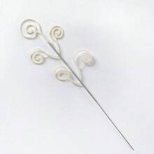 MEHELANY 20/10 Stücke Weihnachtsbaum Picks Sprays Zuckerstangen-förmige Locken Sticks Spray Zweige Glitzer Künstliche Stiel Picks, Weihnachtsbaum Stiel Ornamente für DIY Basteleien Girlande Weihnachtsdekoration Zuhause Kranz Dekoration Vase Füllung - Weiss - Übersicht 6