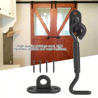 A Heavy-Duty Metal Privacy Hook Lock Suitable For Sliding Doors And Windows In Barns