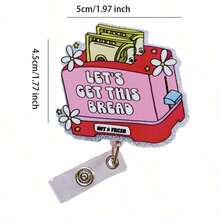 Retractable D Card Holder Reel With Cute Cartoon Design, Nurse Hospital Badge Holder Office Lanyard 1pc