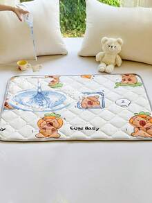 1片卡通动物/花卉/波点印花防水可重复使用成人尿垫，适用于婴儿车、摇篮、户外使用，包边设计，适合女性、老人、宠物、宿舍、儿童房、婴儿床等场所。 - 彩色 - 查看 20