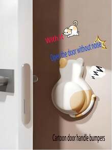 1pc Silicone Door Handle Bumper Pad, Anti-Collision Cushion For Cabinet, Refrigerator, Home And Office Safety, Noise Reduction