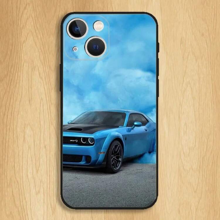 Dodge Challenger S-SRT Burnout Phone Case Compatible With 15, 14, 13, 12, 11, Pro, Max, Plus, Mini, X, XS, XR, 8, 7, 6, S, Plus, SE, Soft Black Case, Compatible With 17 Pro Max Case, 17 Pro Case, 17 Case, 16 Pro Max Case - Z8 - 查看 4