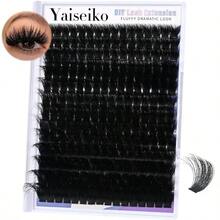 300D Lash Clusters Extensions Mega Cluster Eyelash Lashes 224 Pcs Thick Volume D Curl Wispy Individual Lashes Lash Extension 12 - 25MM False Eyelashes At Home Yaiseiko - 01 300D 超大睫毛簇 12-25MM - 查看 1