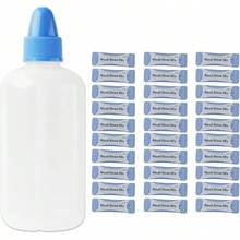 1 Botella de lavado e irrigación .250ML.Lavado .Irrigador .Para adultos y niños.Enjuague .Botella de enjuague .Natural para el resfriado y síntomas de alergia.Ayuda con la congestión , los ronquidos, las alergias, y más.(1 Botella) - 1 Botella c/10 Sobres de Enjuague - Ver 11