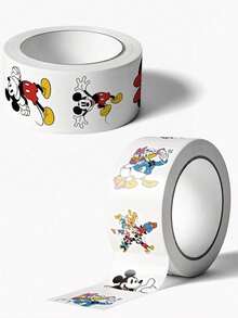 5 Volumes /500 Pieces Of Official Mickey Mouse Alien Roll Stickers For Diy Refrigerator Water Cup Decoration