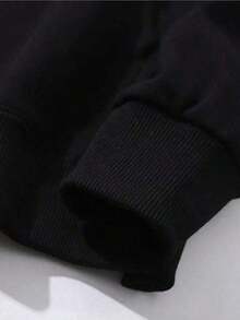 Merry Christmas Print Sweatshirt, Long-Sleeve Crew Neck Pullover, Casual Top For Autumn And Winter, Men'S Clothing,Fall Hoodies,Men's Fall Clothes,Street Wear,Halloween,Mens Hoodies,Y2k Clothes,Jesus Hoodie,Thanksgiving Day,Nightmare Before Christmas,Christmas2025 - 黑色 - 查看 4