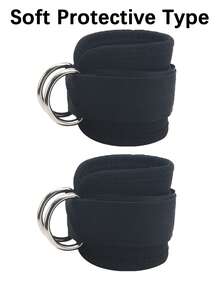 可调节加厚踝带 - 重型D形环和旋转滑轮连接器，宽魔术贴和优质氯丁橡胶/泡沫衬垫，均码；臀部后踢和臀部训练踝带，阻力带/弹力管/滑轮腿部绑带，适用于腿部伸展、臀部、下肢力量训练、康复和物理治疗；健身房和家庭健身、Crossfit、普拉提，耐用尼龙材质，圣诞节/感恩节礼物 - 彩色 - 查看 17