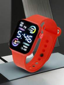 6/1pc Fashionable & Cute Teenage Digital LED Screen Watch & Jewelry Set, Necklace, Bracelet, Earrings, Ring, Gift For Friends, Suitable For Gatherings, Festivals, Parties, Valentine's Day, Christmas, Thanksgiving, Gift For Mom