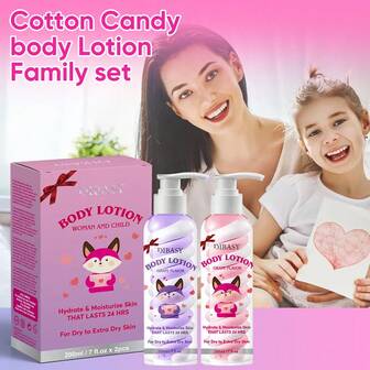 女士及儿童身体乳，日常保湿乳液套装，适合干性肌肤，男女通用身体乳，适合所有肤质的保湿乳液，敏感肌肤适用，清爽不油腻，质地轻盈，200毫升*2