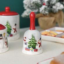 Weihnachts-Glockengeschirrset aus Keramik in limitierter Auflage, Weihnachtsmann-Motiv, Restaurant-Glockenornamente