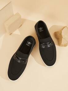 Giày lười lưới nam Desai kiểu dáng công sở, có đệm tăng chiều cao ẩn, giày lái xe đa năng, đế mềm thoáng khí, giày lười xỏ chân tiện lợi. - màu đen - Xem 2