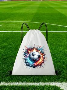 Drawstring Bag School Backpack Sport Bag Women's Fashion Shoulder Backpacks Canvas Shopping Bag Organizer For Travel Cycling Hiking Woman Large Capacity Storage Shopper Bags Initial Name A To Z Pink Letter Print