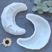 Khuôn silicon hình mặt trăng 3D tự làm, khuôn bánh mousse, khay làm kem que sô cô la, khuôn sáp, khuôn nhựa epoxy, khuôn đất sét, máy làm kem que tự chế, lễ hội Ả Rập, lễ hội Hồi giáo, Eid Mubarak, Ramadan - trắng - Xem 6