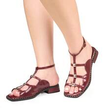 Vitrine shoes Low Heel Boho Chic  Sandals - Summer Casual Shoes - Gỗ đỏ - Xem 5