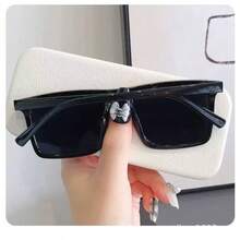 1pc Unisex Fashionable Square Frame Fashion Glasses, Suitable For Driving, Travel, Beach, Photography, Decoration