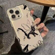 Caja transparente de alta gama con diseño creativo mariposa gato, compatible con iPhone 11, 12, 13, 14, 15, 16, Plus y pro Max - regalo perfecto para novias, novios, amigos o para sí mismos - Transparente-599 - Ver 4