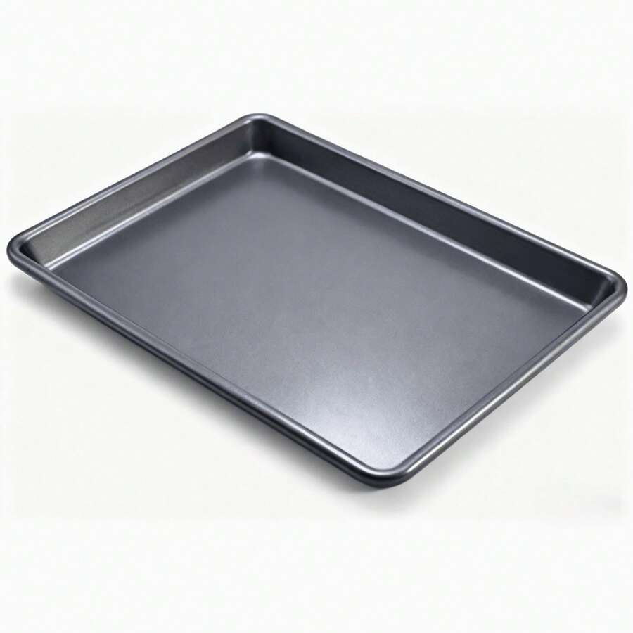 Large Non-Stick Carbon Steel Baking Sheet, Suitable For Baking Jelly Rolls, Replacement Oven Tray, Heavy Duty And Easy To Clean - Black, Cookie Cake Pan Set, Rectangular Baking Tray For Cakes, Breads, Cookies, Commercial Or Home Use - Black - View 1