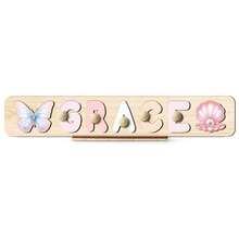 Personalized Name Puzzle, Custom Wooden Toy For 1 Year Old Baby Girl, Christmas Gift, Customized Name Logo, Personalized Name Wooden Puzzle, Toddler Learning Toy Blocks, Customized Gift, Kindergarten Early Education Toy, Boys Girls, Easter Christmas Birthday Gift - Pink and White With Bracket and Nails - View 10