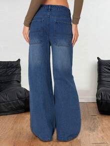 Casual Washed Denim, Suitable For Women's Everyday Wear, All Seasons
